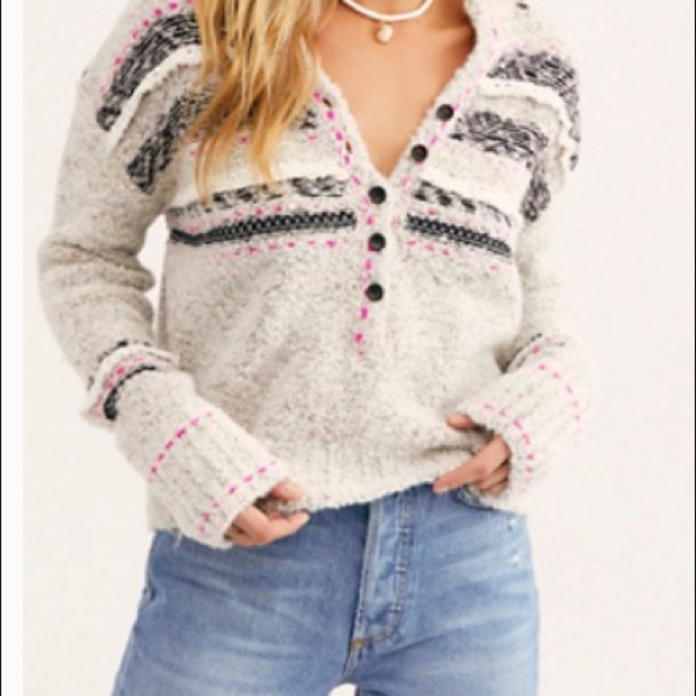 Color Pop Henley Sweater